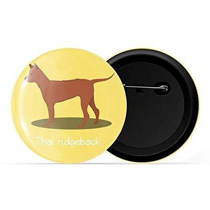 Dhcrafts Pin Badges Yellow Color Thai Ridgeback Pet Dog Glossy Finish Design Pack Of 1