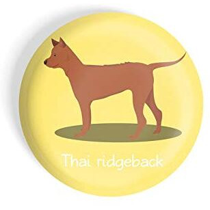 Dhcrafts Pin Badges Yellow Color Thai Ridgeback Pet Dog Glossy Finish Design Pack Of 1