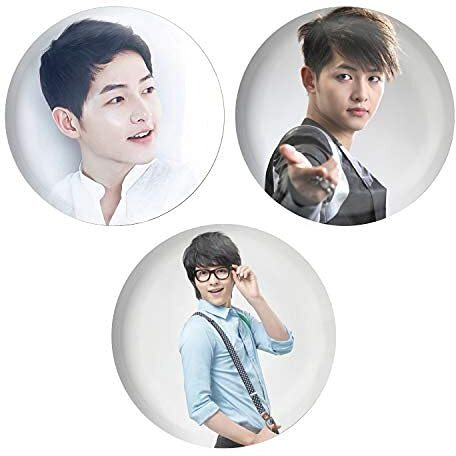 Dhcrafts Pin Badges Multicolor K-Drama Actor Song Joong Ki Glossy Finish Design Pack Of 3