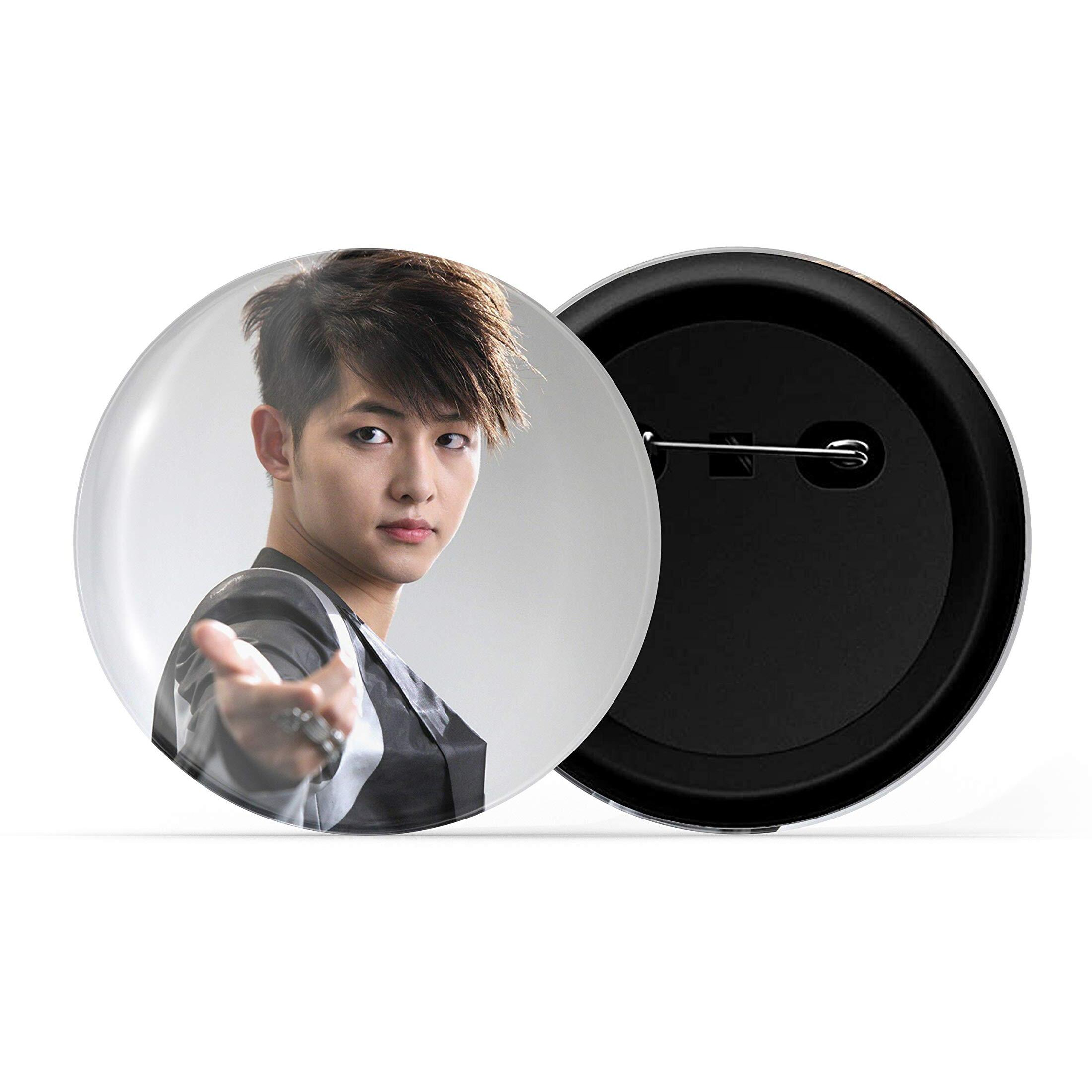 Dhcrafts Pin Badges Multicolor K-Drama Actor Song Joong Ki Glossy Finish Design Pack Of 3