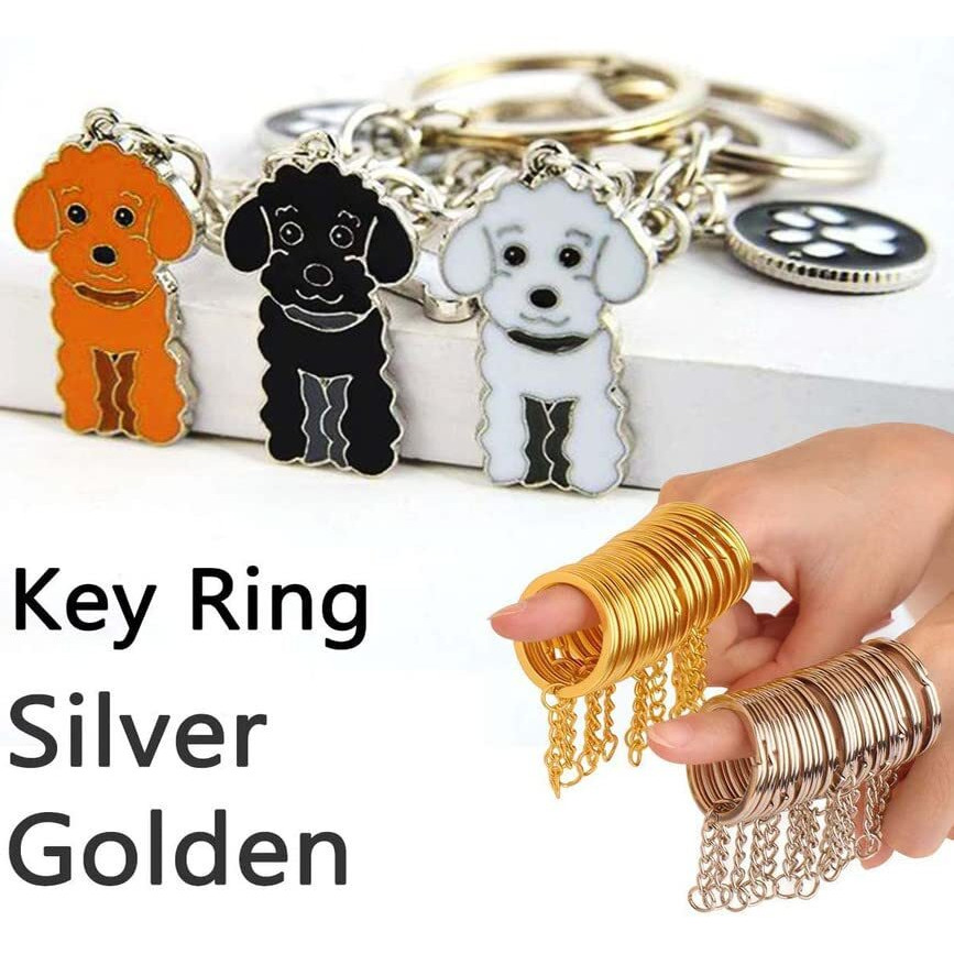 Diy Crafts 7X Pcs, Bronze, Key Chains For Crafts, Choice X Pcs Keychain Rings Chain, Split Key Ring Suitable For Keychain, Crafts, Jewelry Making & Diy Kit Gold & Sil (7X Pcs, Bronze)