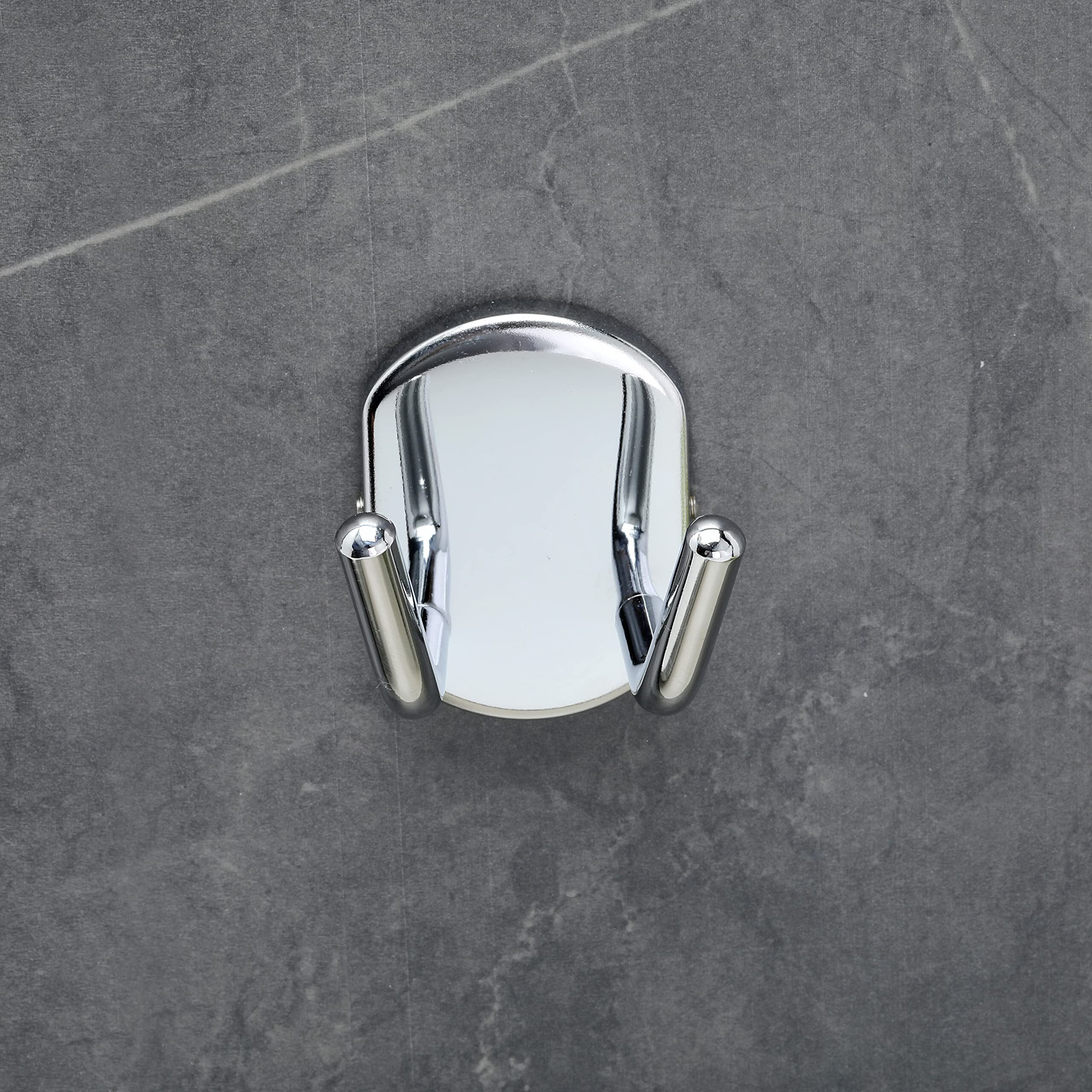 Fortune Double Bath Towel Hook, Wall Mount 304 Stainless Steel Double Robe Hook, Bathroom Kitchen Towel Hanger, Hand Towel Holder For Wall - Bathroom Accessories (Pack Of 3)
