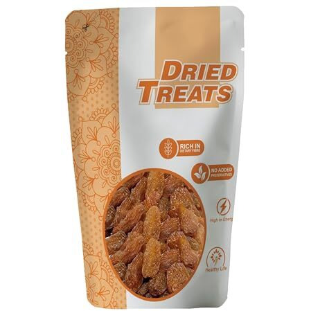 Dried Treats Premium Fresh Raisins (Golden Raisins/Munakka, 250 Grams)