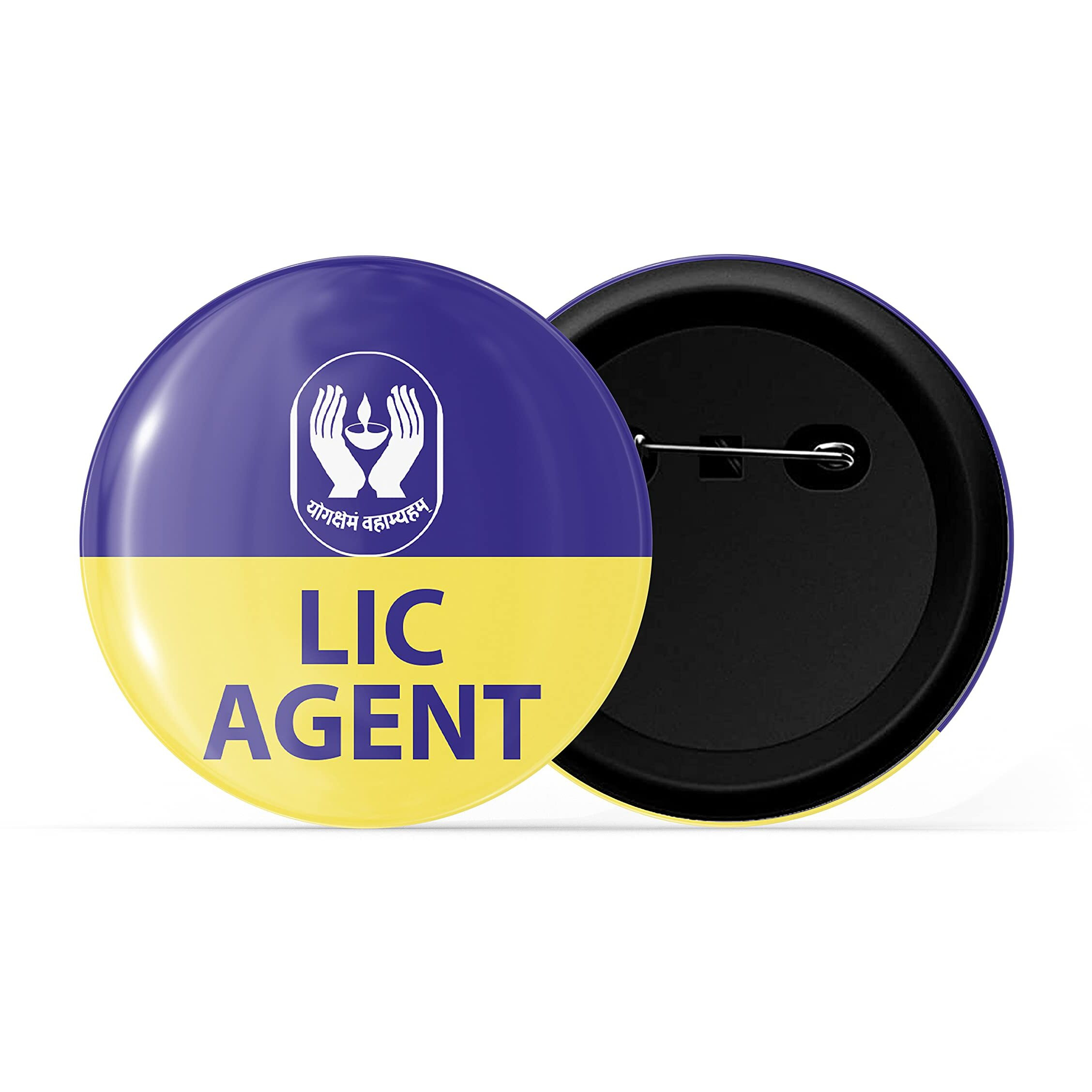 Dhcrafts Pin Badges Multicolour Lic Agent Glossy Finish Design Pack Of 1