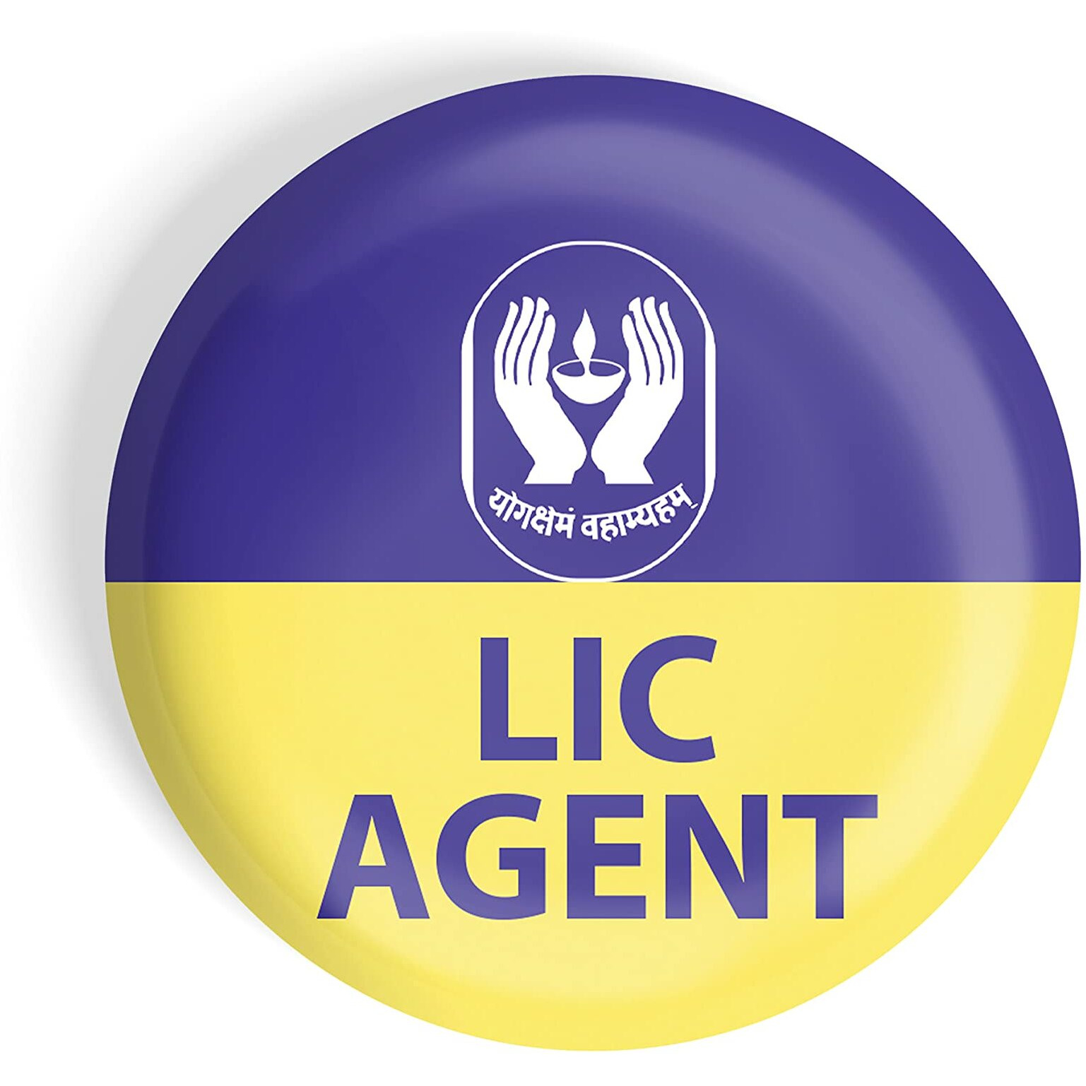 Dhcrafts Pin Badges Multicolour Lic Agent Glossy Finish Design Pack Of 1