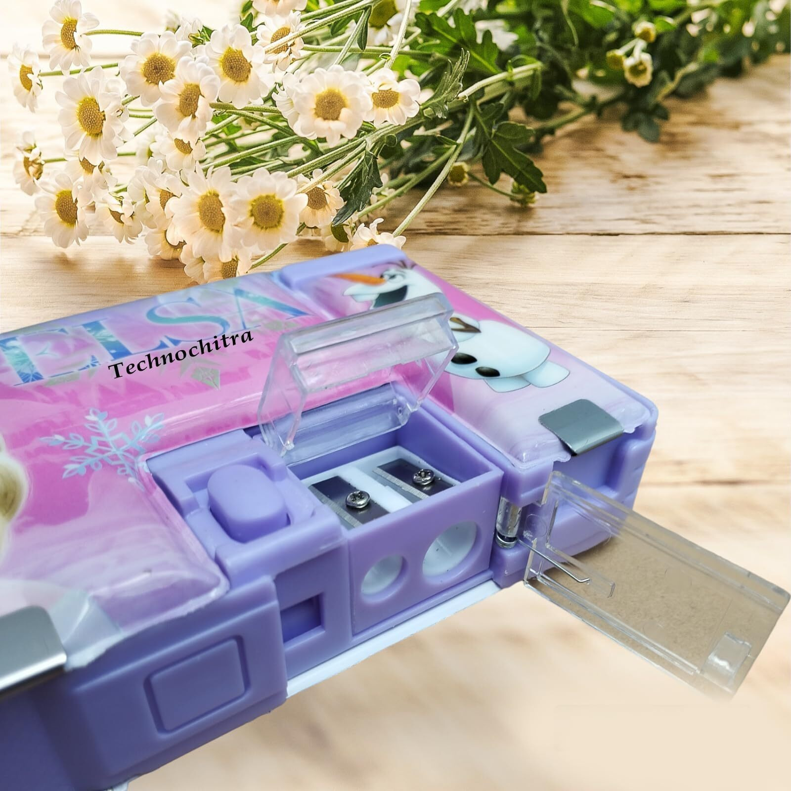 Shree Technesh 3D Designer Fish Dual Sided Pencil Box With Fish Pen For Girls (Pink)