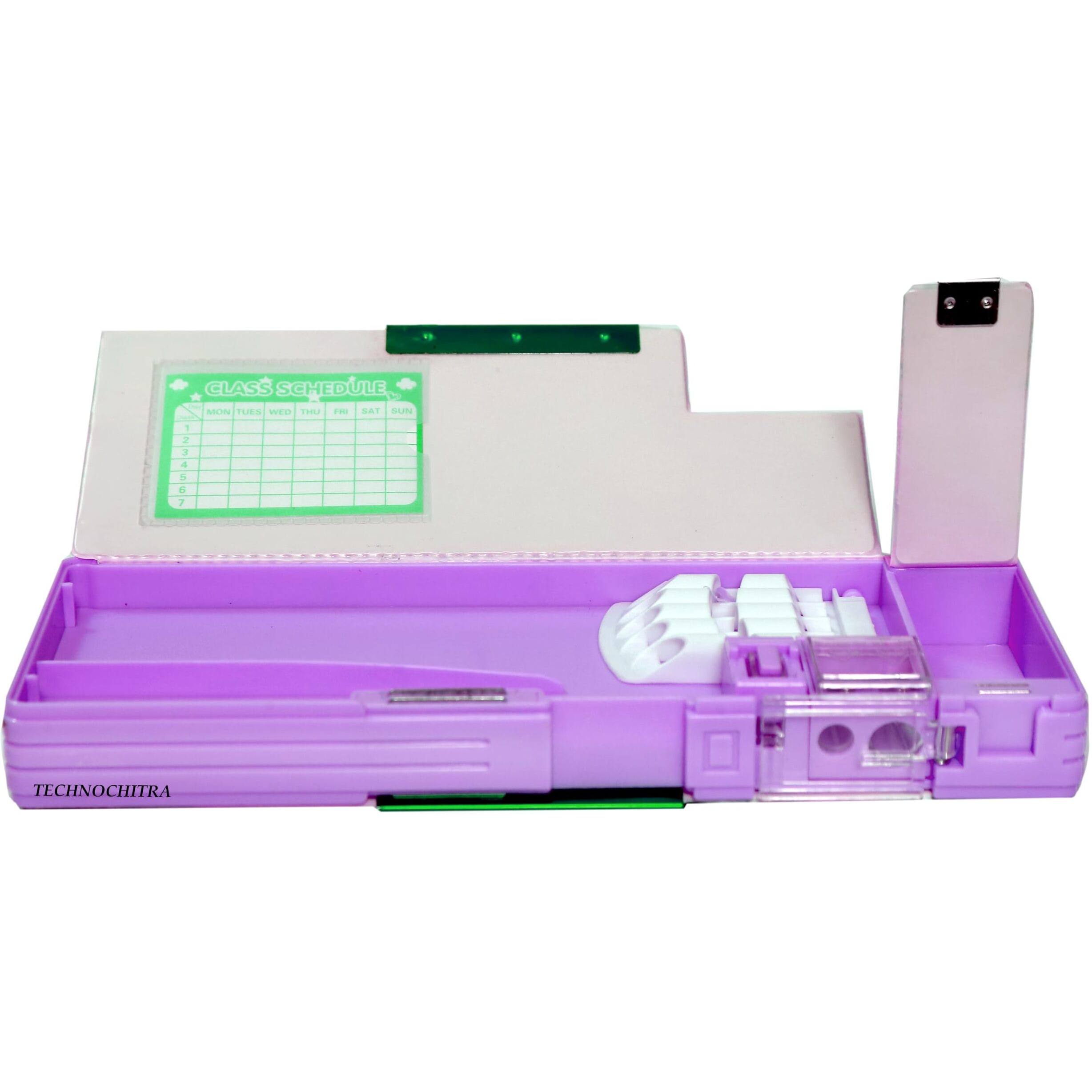 Shree Technesh 3D Designer Fish Dual Sided Pencil Box With Fish Pen For Girls (Pink)