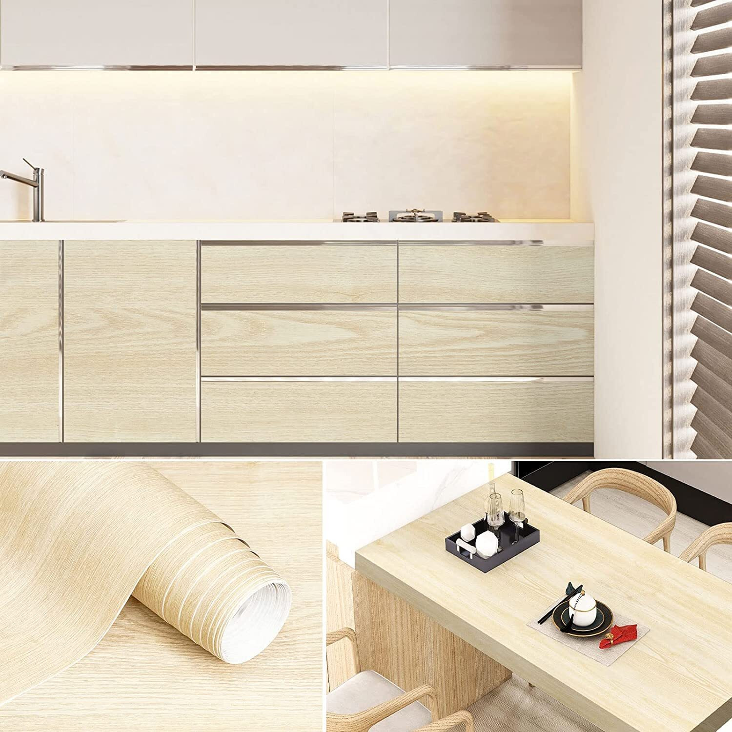 Elton Maple Oak Wood Self Adhesive Door Skin - 48X78 Inch