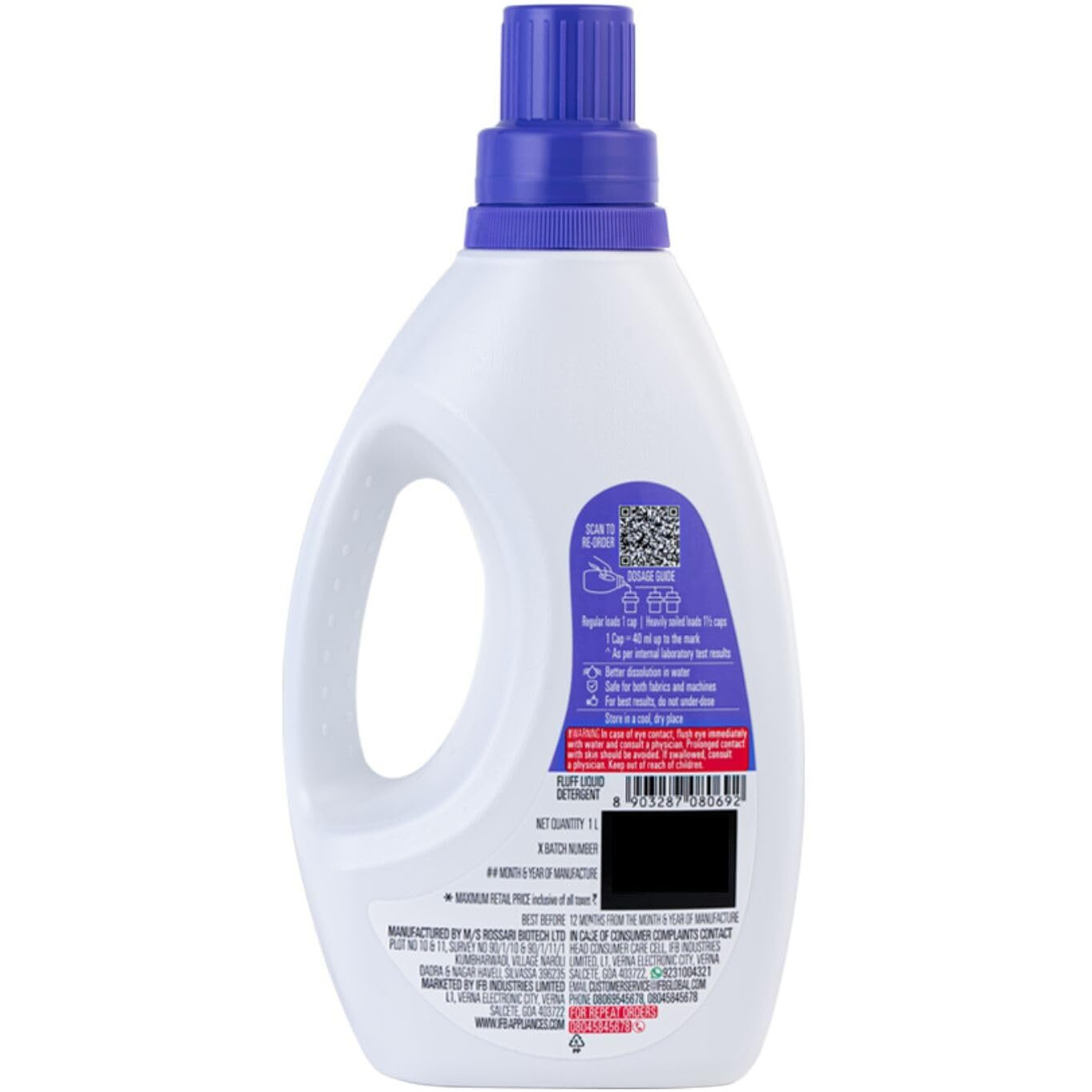 Ifb Essentials Top Load Washing Machine Liquid Detergent (Pack Of 3 * 1 Liter)