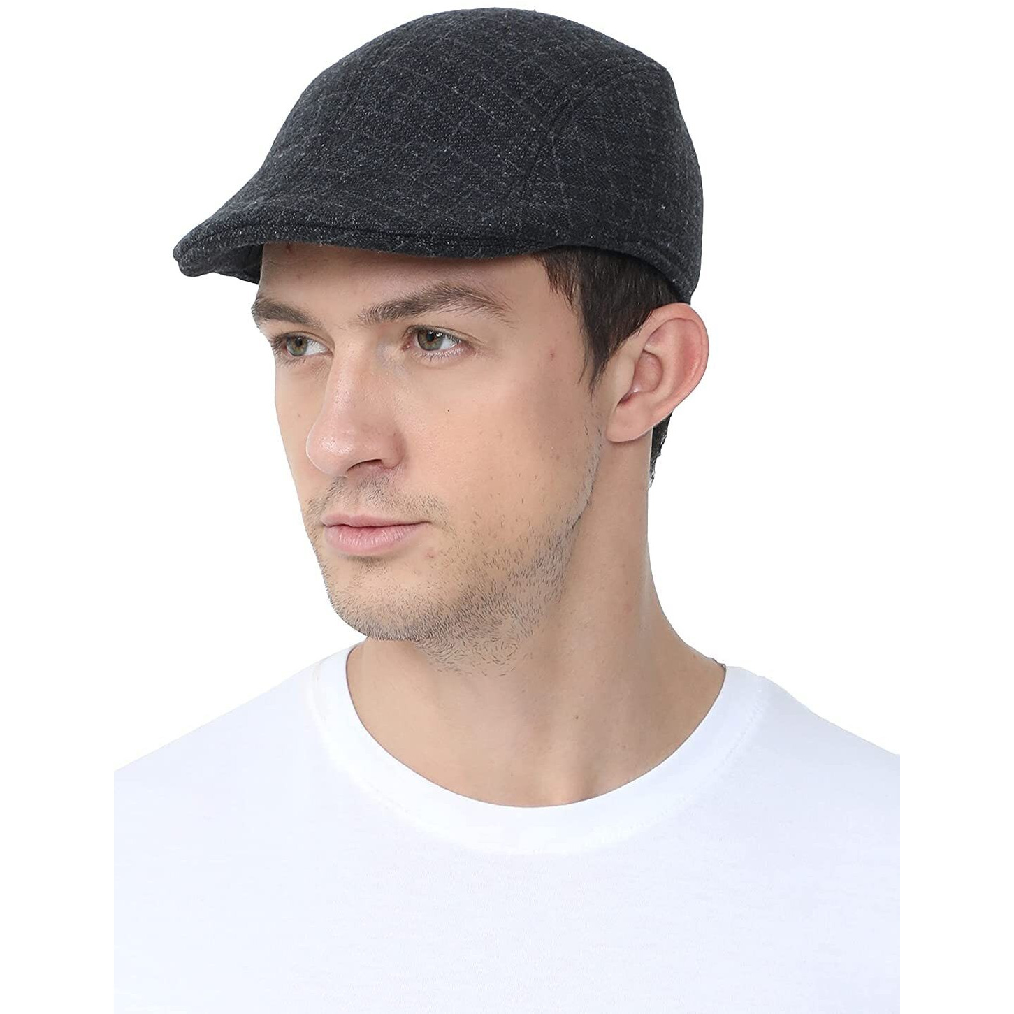Clothera Casual Golf/Flat Caps & Hats For Mens (In, Alpha, Free Size, Black)