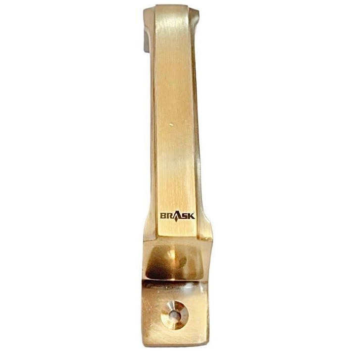 Brask" Brass Window Handle No. 301 | Brass Cabinet Handle | Drawer Handle | Door Handle With Screws (5 Inches (125 Mm), Pack Of 4, Golden Satin)