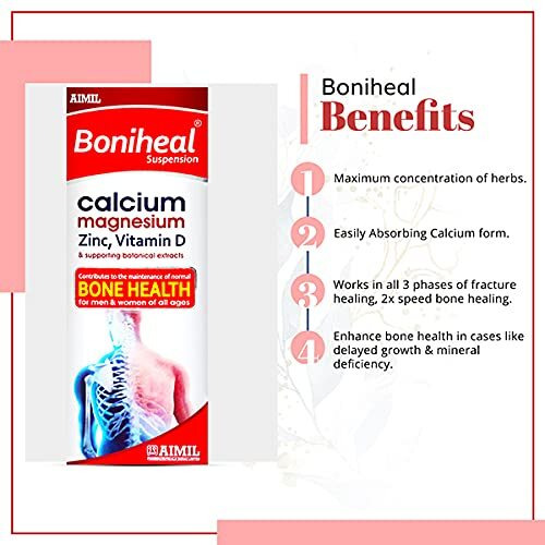 Aimil Boniheal Suspension Bone & Joint Wellness Reduces Pain And Inflammation | 200 Ml (Pack Of 4)
