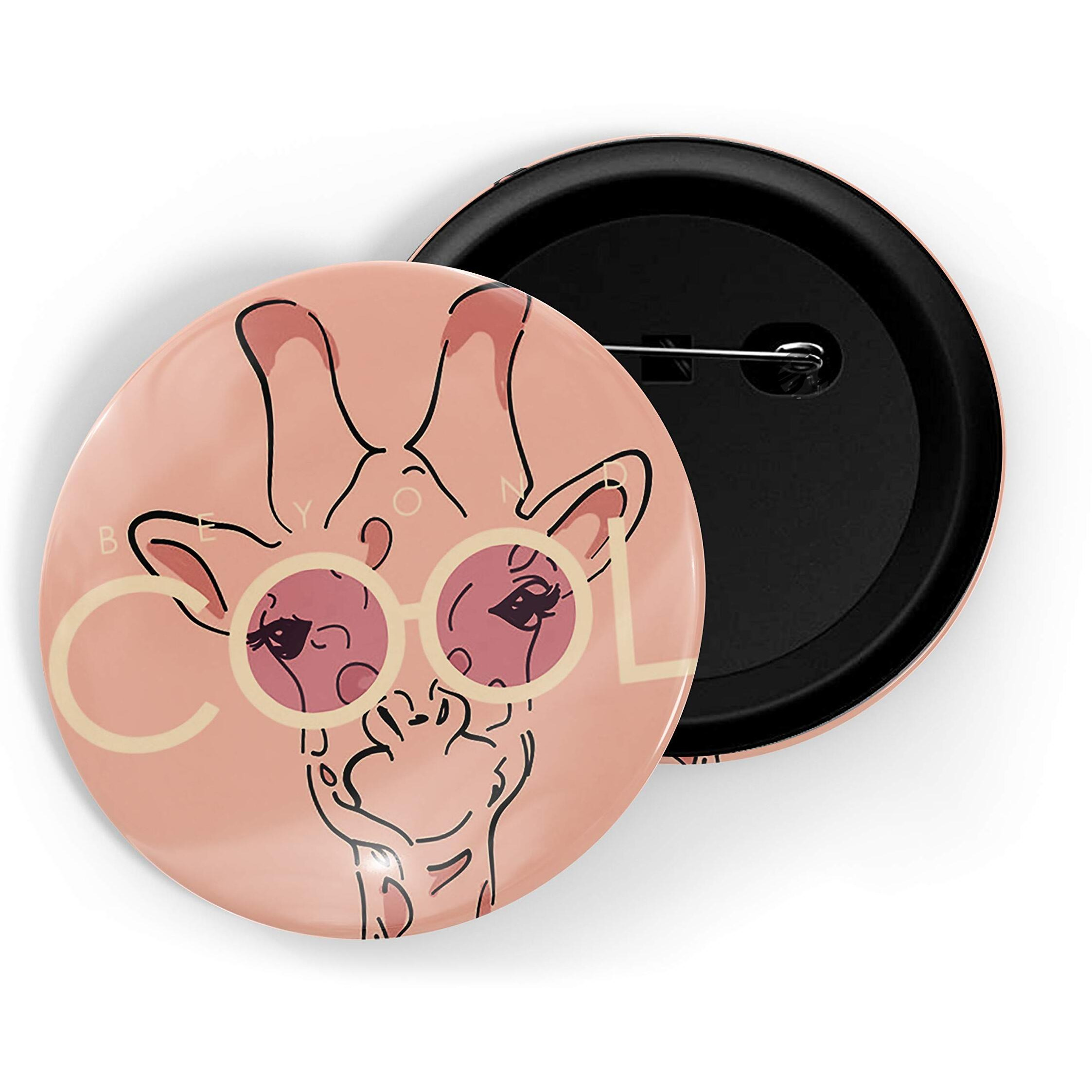 Dhcrafts Pink Color Pin Badges Quotes Cool Girl Glossy Finish Design Pack Of 1
