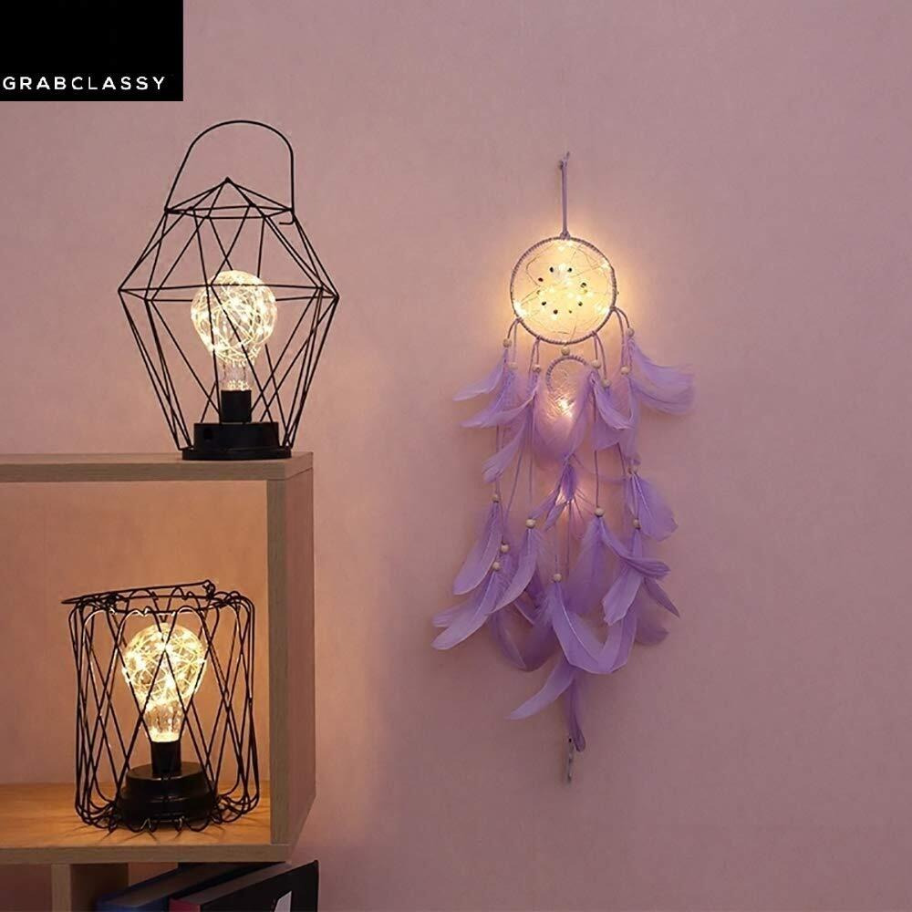 Grab Classy Cotton Dream Catcher (4.7 X 13.8 Inch, Purple)