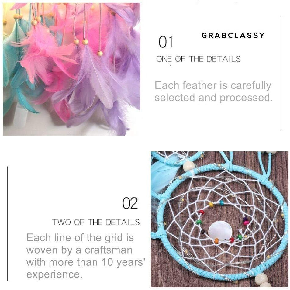 Grab Classy Cotton Dream Catcher (4.7 X 13.8 Inch, Purple)