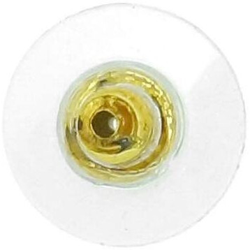 Diy Crafts Pack Of 30 Pcs, Transparent/Gold Color, Bullet Clutch Earring Backs Gold Rubber Earring Backing Earring Backs For Studs, Earring Back Replace (Pack Of 30 Pcs, Transparent/Gold Color)