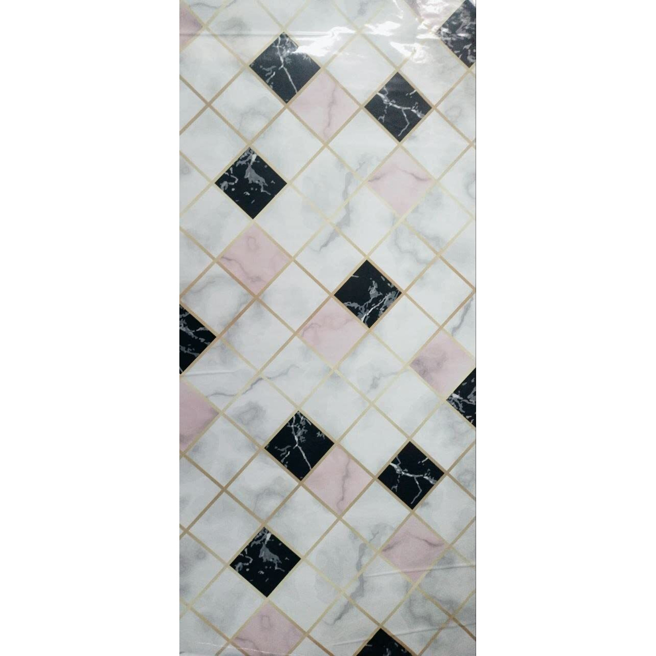 Nareval Marble Wallpaper For Wall Stickers Marble Wallpaper Furniture Wall Paper For Home And Kitchen Marble Sticker For Kitchen Countertops Waterproof Marble Wallpaper (Pink & Black A24 60 * 400Cm)