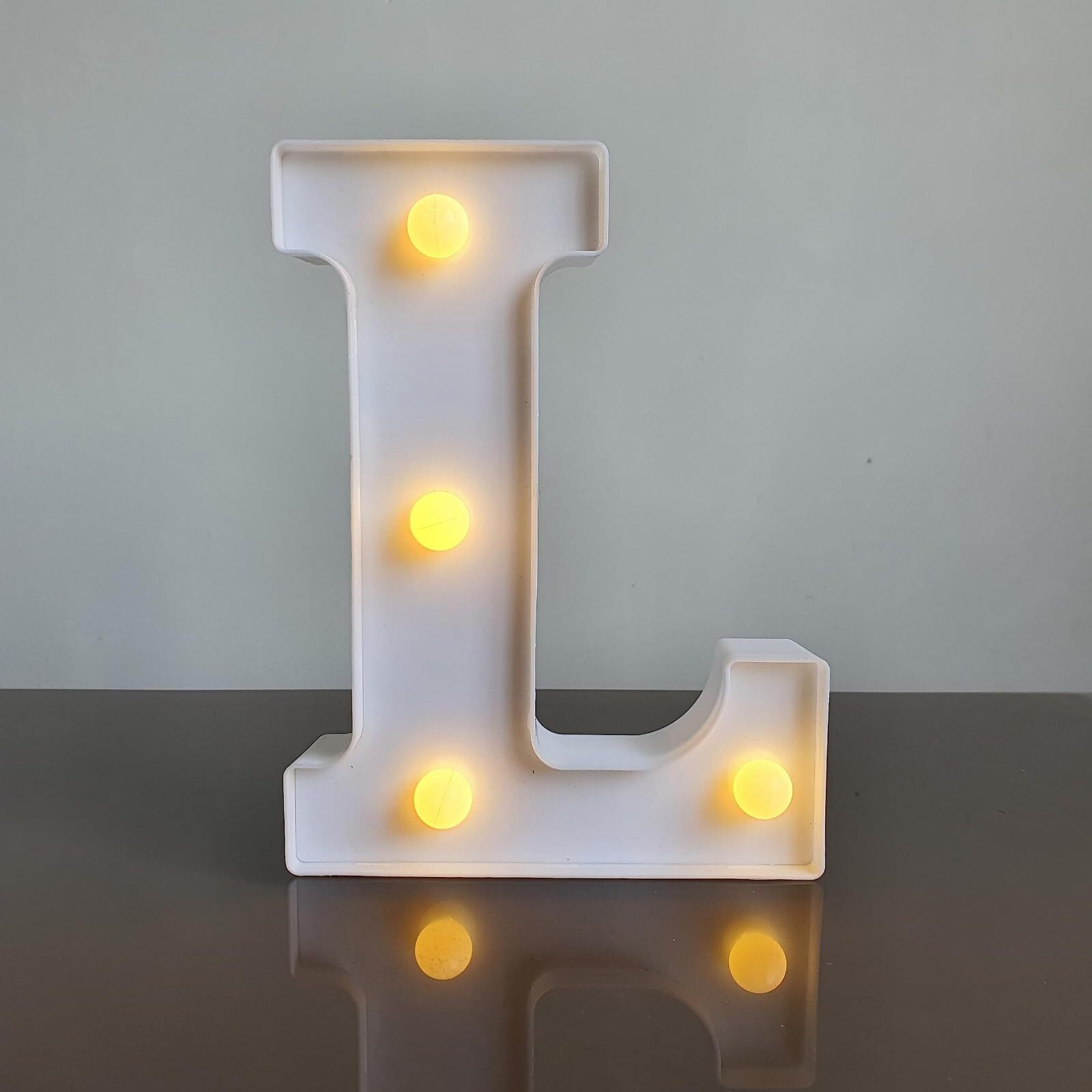 Satyam Kraft 1 Piece White Led Marquee Lights & Alphabet L Aesthetic Home & Party Dcor For Valentines Day, Diwali, Weddings, Birthdays,Customizable Led Lighting For Living Room And Special Events(L)
