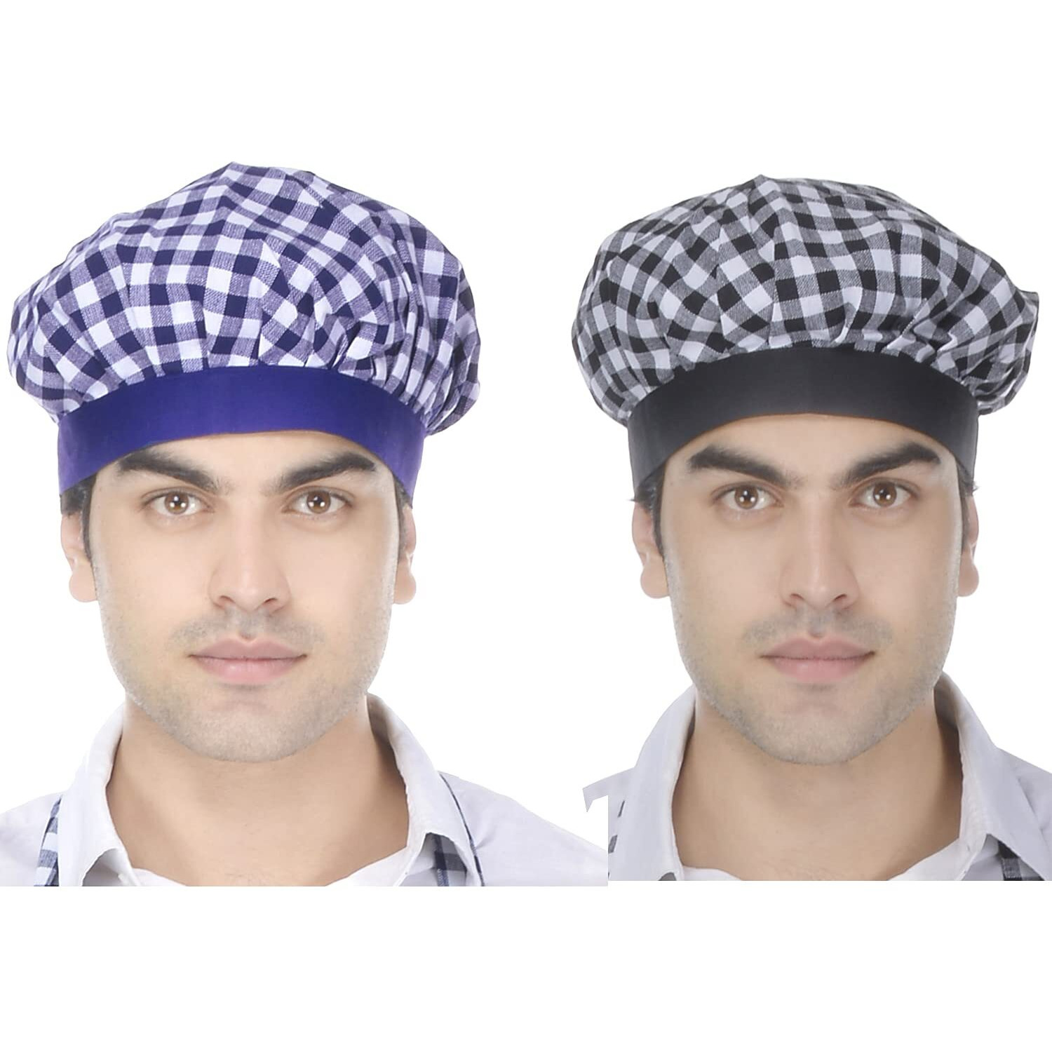 Switchon Chef Cap Cum Hat Pack Of 2 (Blue And Black)