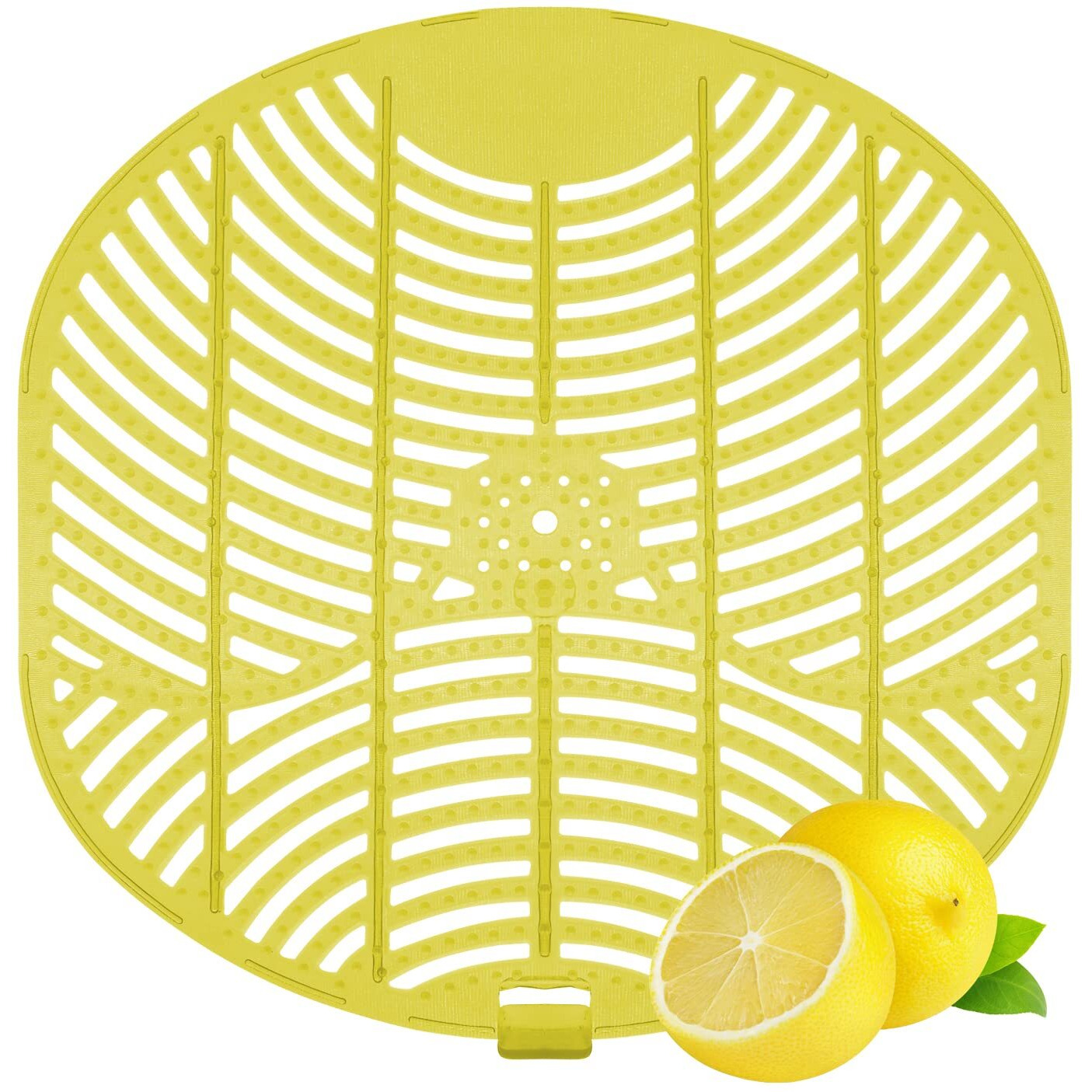 Zureni Urinal Screen Fresh Scented Anti-Splash Toilet Mat Bathroom Deodorizer Spatter With Air Freshener For Restroom (K Screen,Yellow, 5 Pcs)