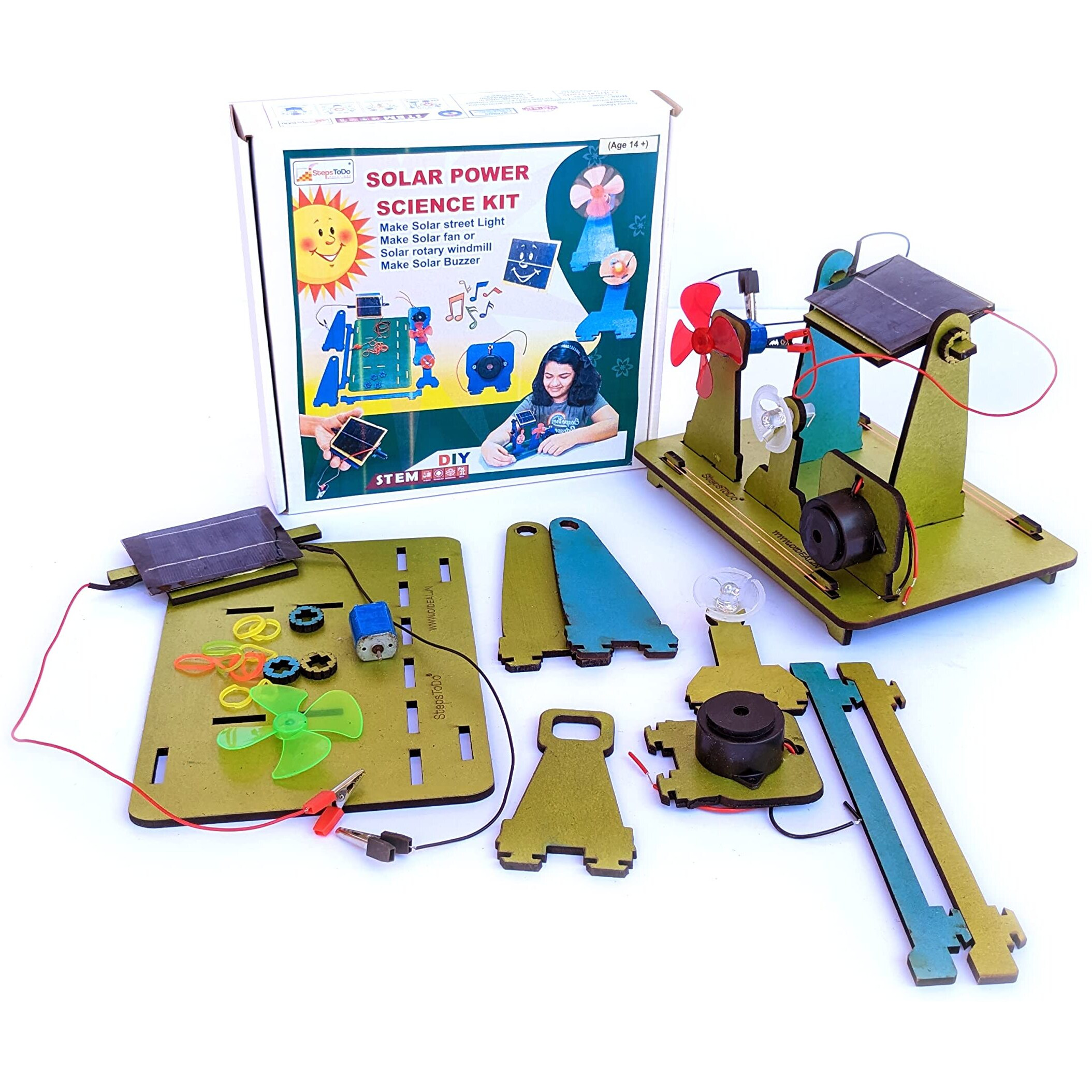 Stepstodo Solar Power Science Kit. Multiple Conversion Of Solar Energy. Experimental Learning Study Kit. Diy Science Project Kit. Teaching Aid