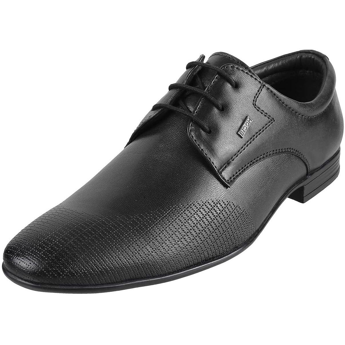 Mochi Men's Black Formal Stitch Detail Textured Stylish Lace Up Shoes Uk/7 Eu/41 (19-6617)