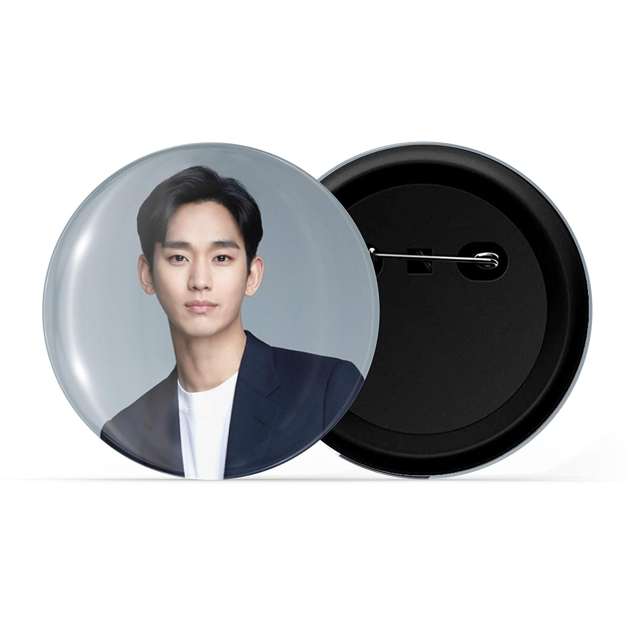 Dhcrafts Pin Badges Multicolor K-Drama Actor Kim Soo Hyun Glossy Finish Design Pack Of 2