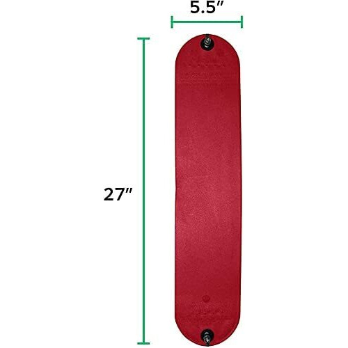 Toy Park Kids Flexible Swing Seat Heavy Duty 60" Chain Plastic Coated, Playground Swing Set Accessories For Kids & Adults With Snap Hooks, Safe And Comfortable- Red, 14 Centimeters
