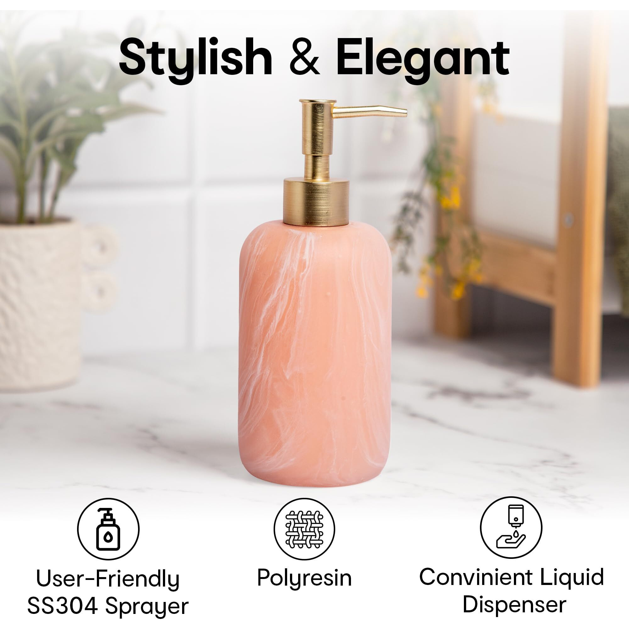 Anko 250 Ml Pink Liquid Soap Dispenser For Bathroom | Set Of 2 | Handwash Dispenser With Pump | Handwash Bottle For Kitchen Sink | Soap Dispenser For Wash Basin | Kitchen Liquid Dispenser