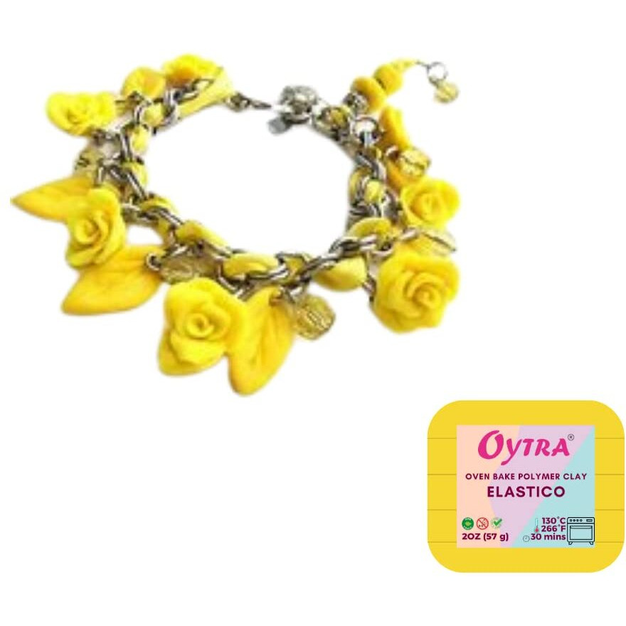 Oytra 57G Polymer Oven Bake Clay For Jewelry Making Elastico Series (Yellow)