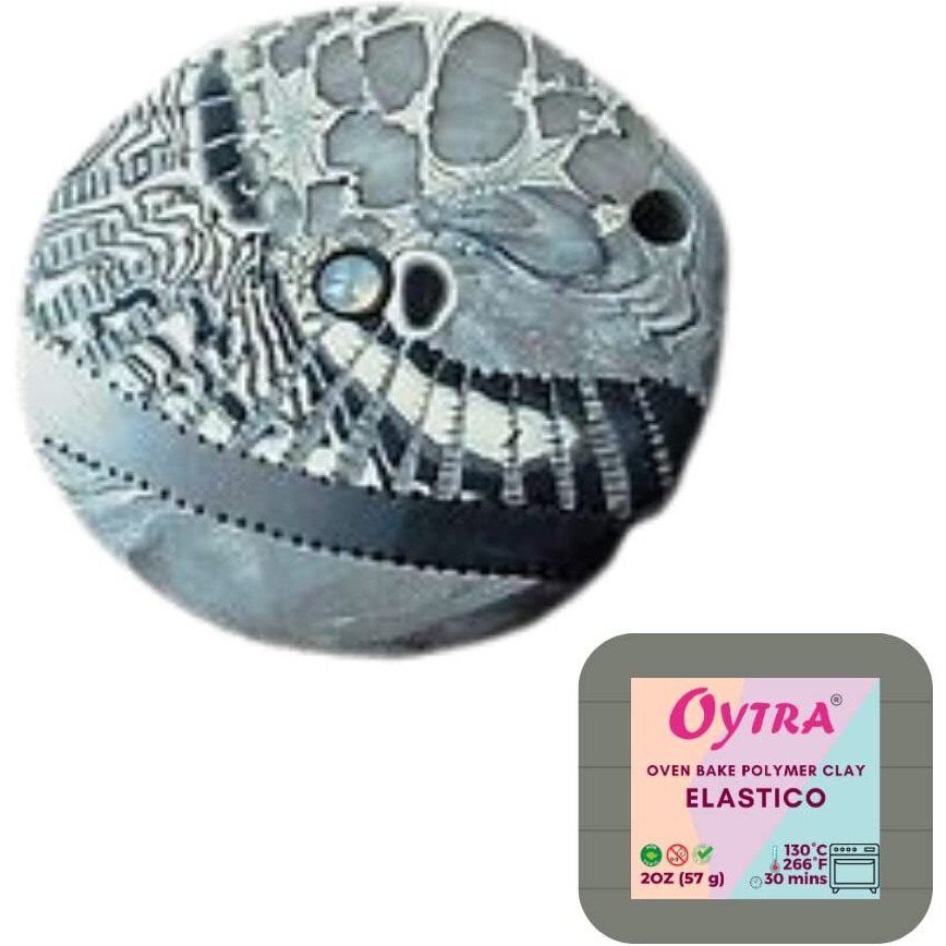 Oytra 57G Polymer Oven Bake Clay For Jewelry Making Elastico Series (Light Grey)
