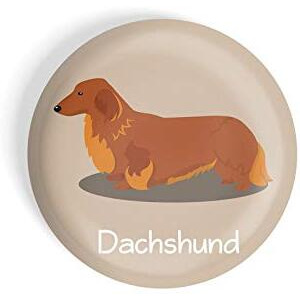 Dhcrafts Pin Badges Brown Color Dachshund Pet Dog Glossy Finish Design Pack Of 1