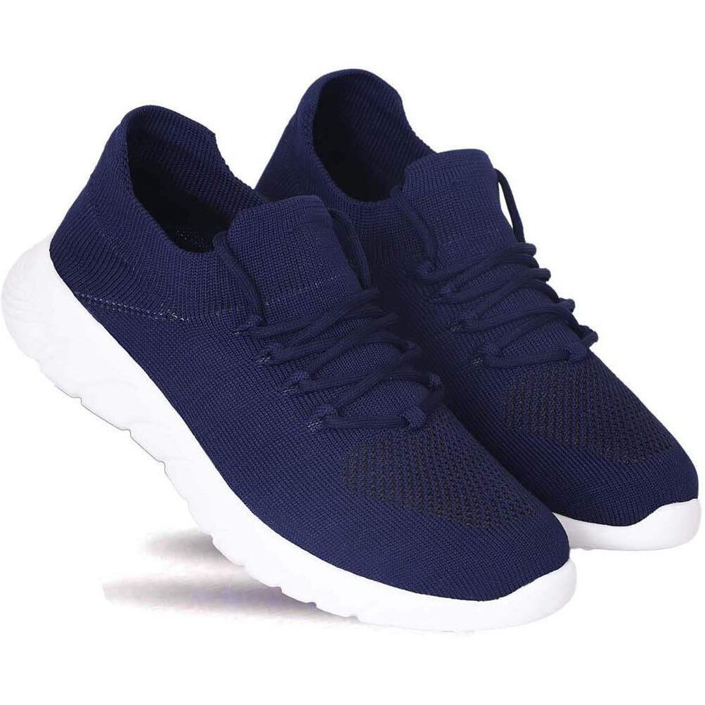 Aadi Men's Navy Blue Mesh Outdoor Casual Shoes
