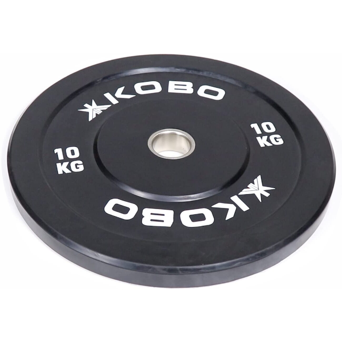 Kobo Bumper Plate/Black Rubber Olympic Weight Plate 15 Kg X 2  30 Kg (Imported)