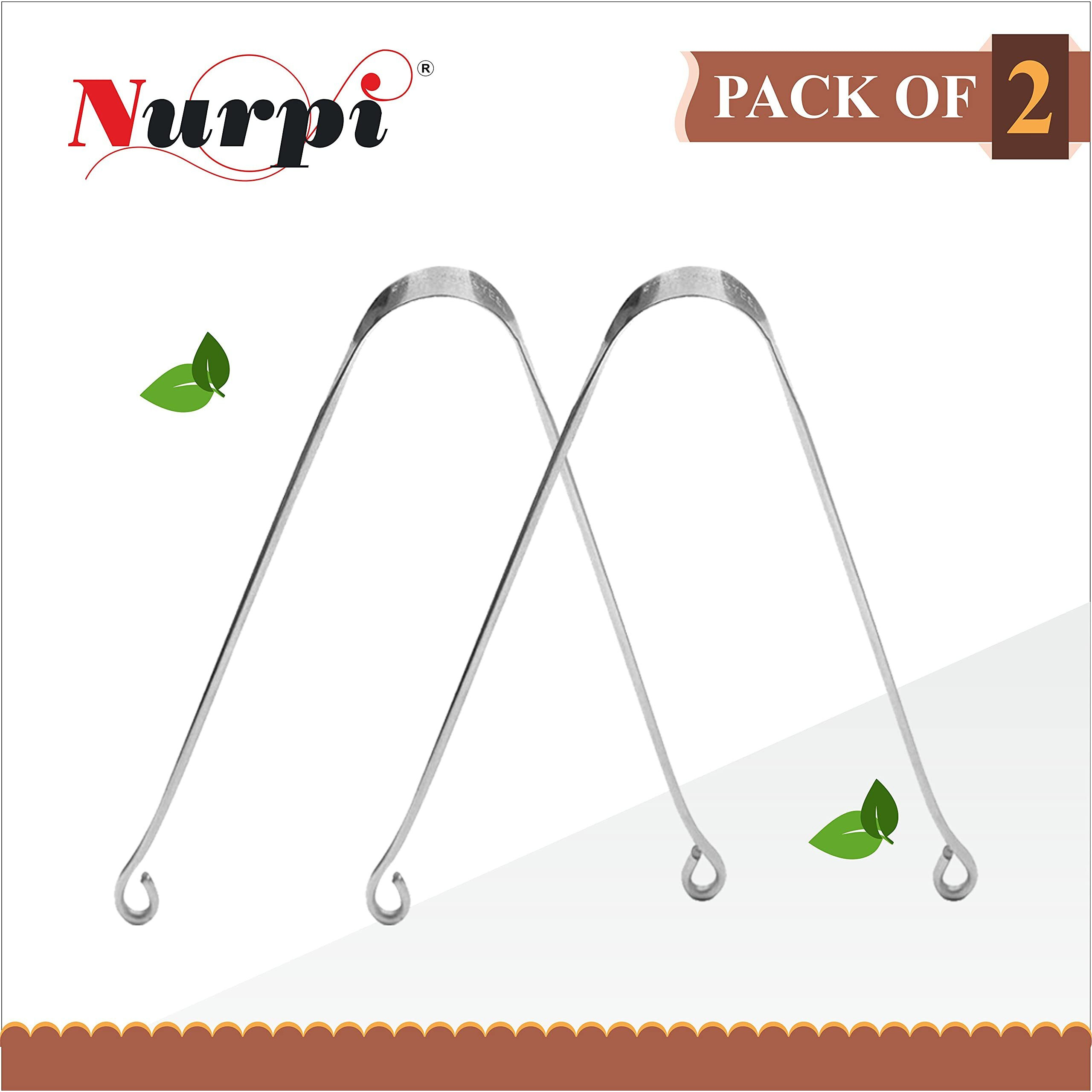 Nurpi Steel Minda Tongue Cleaner For Adults And Kids Fights Bad Breath Oral Care Tongue Cleaner, Easy To Use Travel Friendly (2)