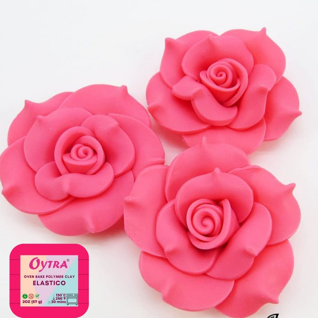 Oytra 57G Polymer Oven Bake Clay For Jewelry Making Elastico Series (Pink)