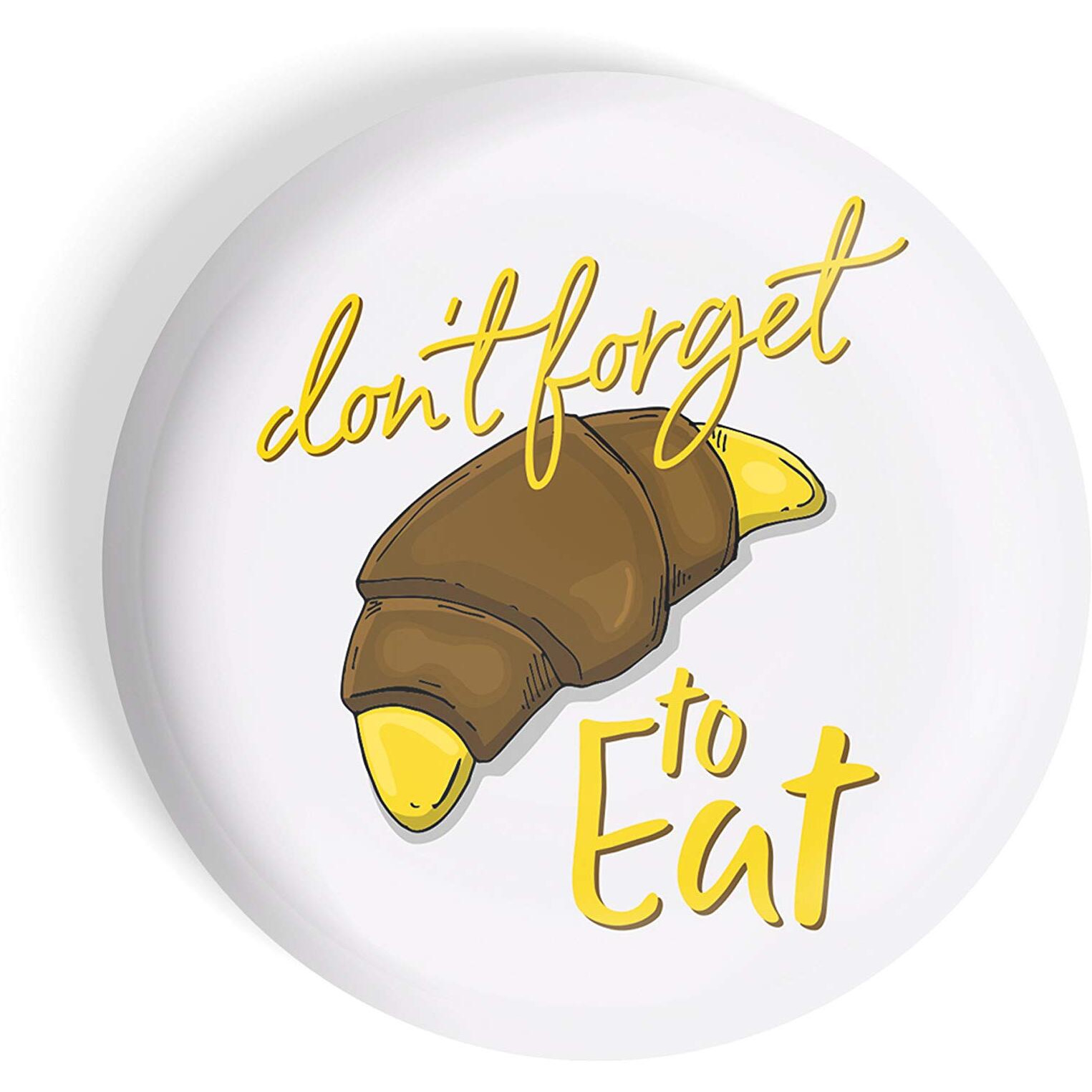 Dhcrafts Pin Badges Multicolour Food Lovers Chocolate Croissant Glossy Finish Design Pack Of 1