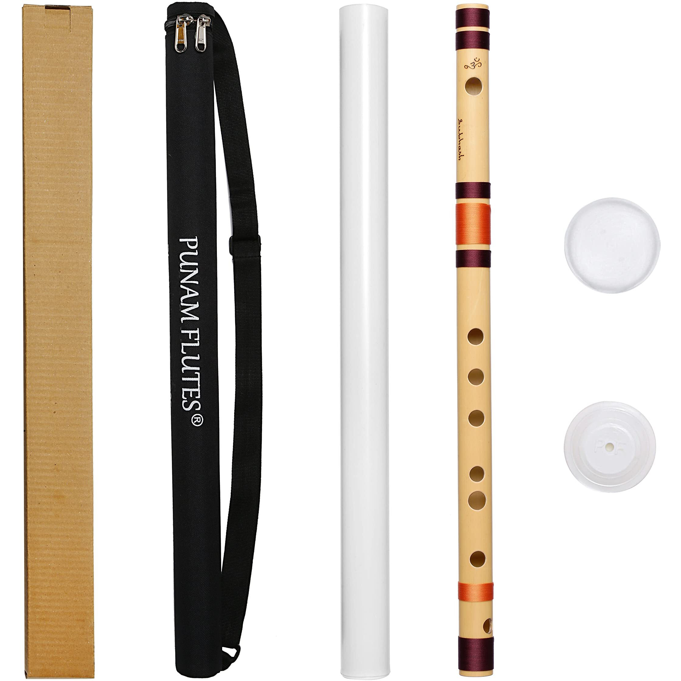 Punam Flutes D Natural Medium Left Hand Size 17.3 Inches