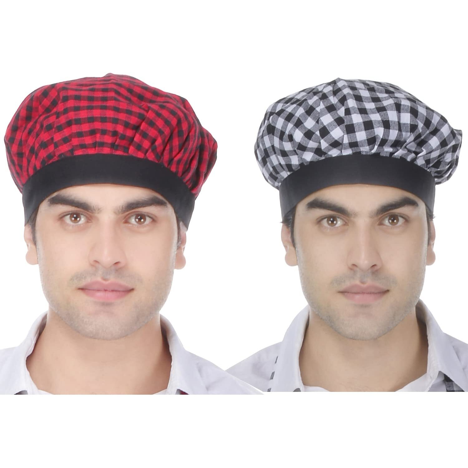 Switchon Chef Cap Cum Hat Pack Of 2 (Black And Maroon)