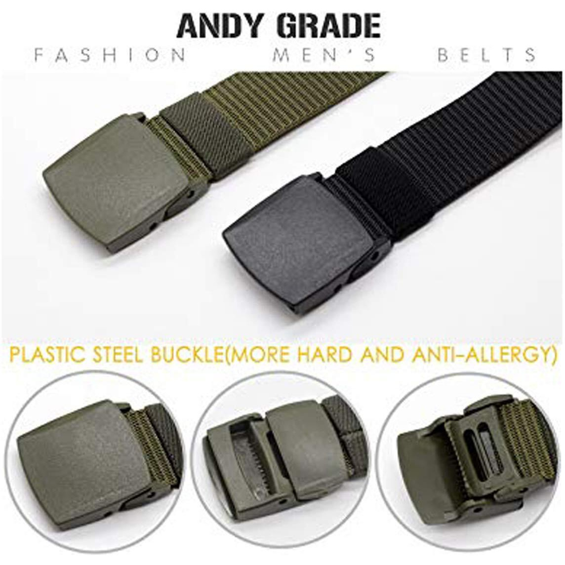 Edifier Unisex Nylon & Canvas Waist Belt (Blt063_05_Black & Green)