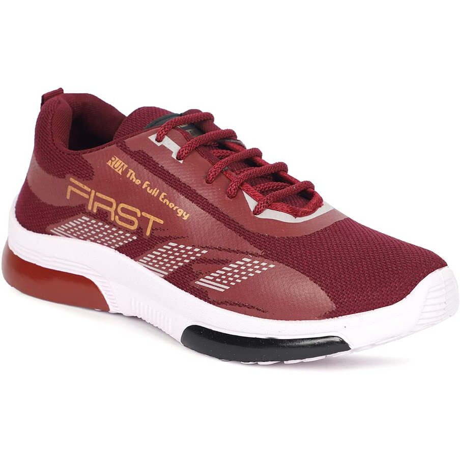 Aadi Men's Maroon Mesh Outdoor Casual Shoes