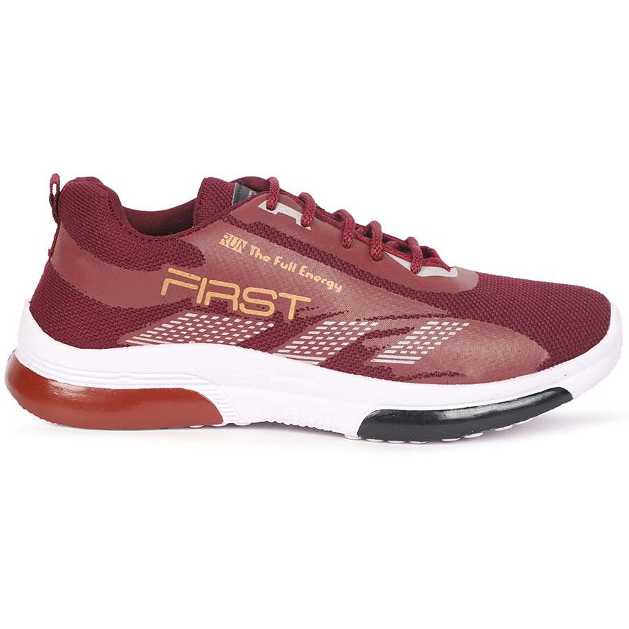 Aadi Men's Maroon Mesh Outdoor Casual Shoes