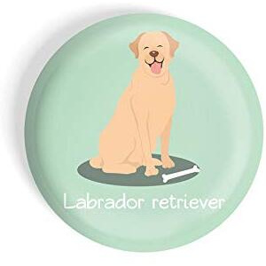 Dhcrafts Pin Badges Green Color Labrador Retriever Pet Dog Glossy Finish Design Pack Of 1