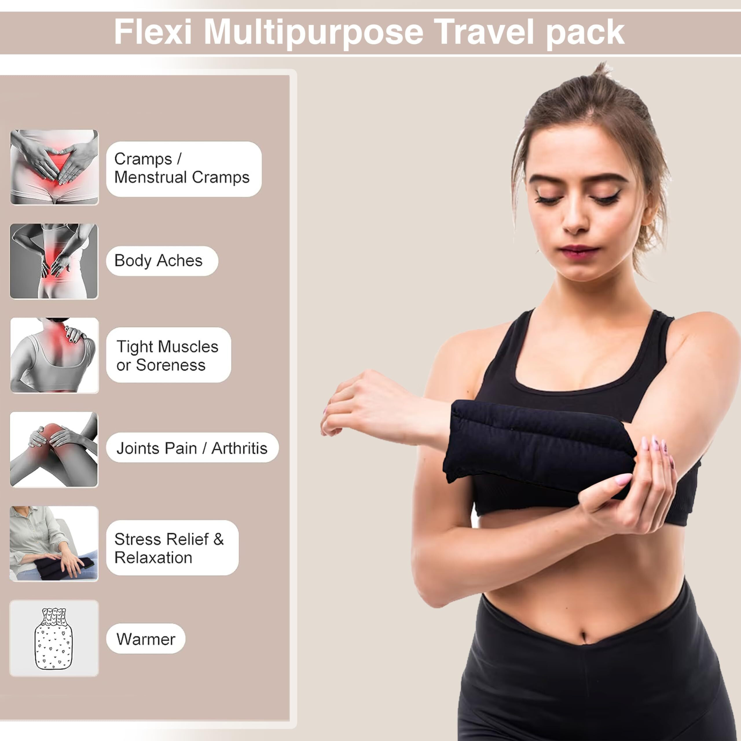 Asweda Hot & Cold Bags Natural Easy To Use Flexi Travel Wheat Pack For Pain Relief&Relaxation|Reusable,Microwaveable. Ice Bag|Relief From Muscle,Joint Pain,Back,Shoulder,Neck,Swelling(Blue)