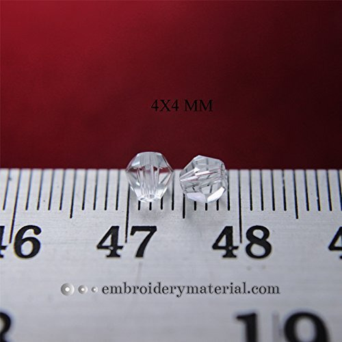 Embroiderymaterial Crystal Transparent Beads For Jewellery Making, Bracelet Making, Craft, Bag Making, Embroidery, Embellishment, Toran Making, Pusalu Making (Transparent, 288 Pieces)