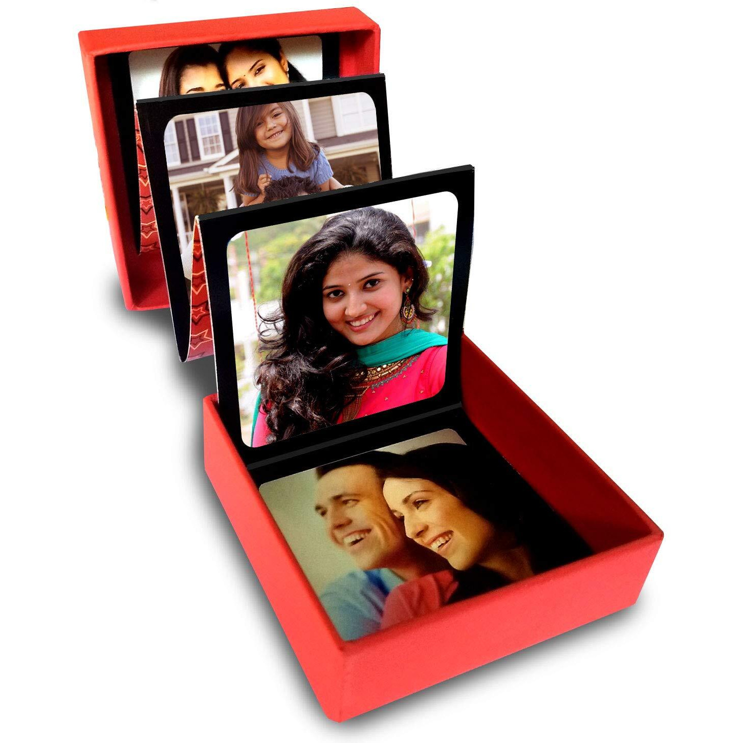 Exciting Lives - Personalised Photo Popup Box With 6 Pictures - Valentine's Day, Birthday, Anniversary, Husband, Wife, Girlfriend, Boyfriend, Brother, Sister, Friend, Multicolor, 1 Count