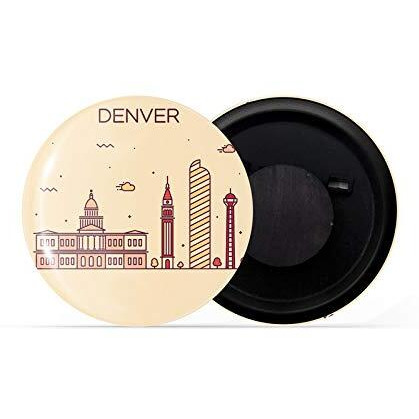Dhcrafts Fridge Magnet Brown Color Denver Glossy Finish Design Pack Of 1
