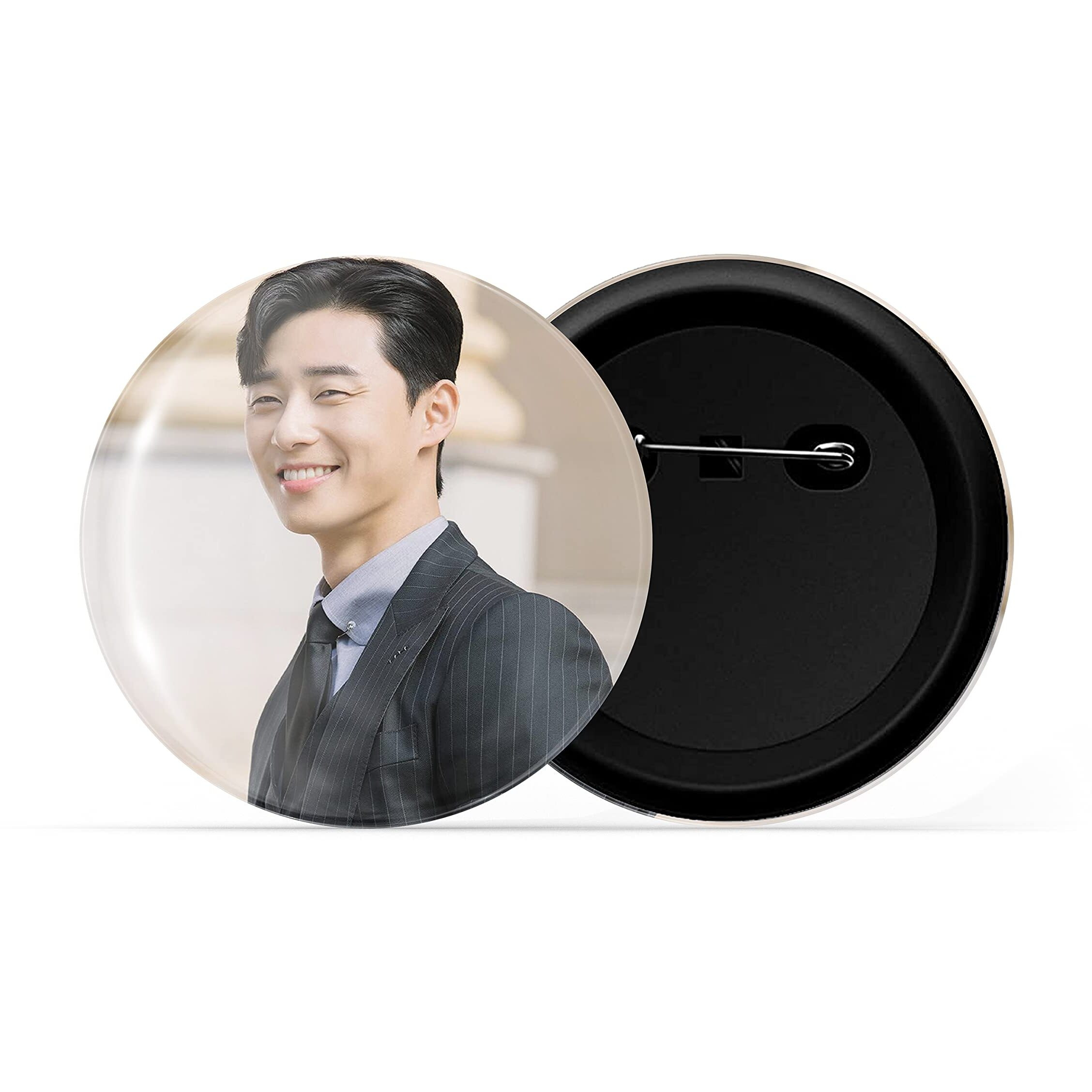 Dhcrafts Pin Badges K-Drama Korean Actor Multicolour Park Seo-Joon D8 Glossy Finish Design Pack Of 1