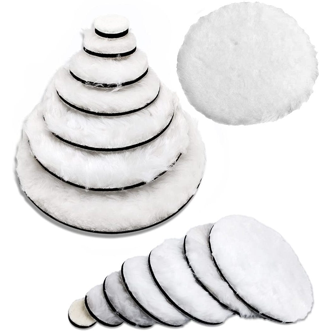 Diy Crafts 4 Pcs, 4" Inch Wool Fur Felt Pad, Wool Fur Felt Hook Loop Pad 1"/2"/3"/4"/5/6"/7&quotInch Fur Felt Pad For Car Buffing Polishing Waxing Sponge Drill Adap (4 Pcs, 4" Inch Wool Fur Felt Pad)