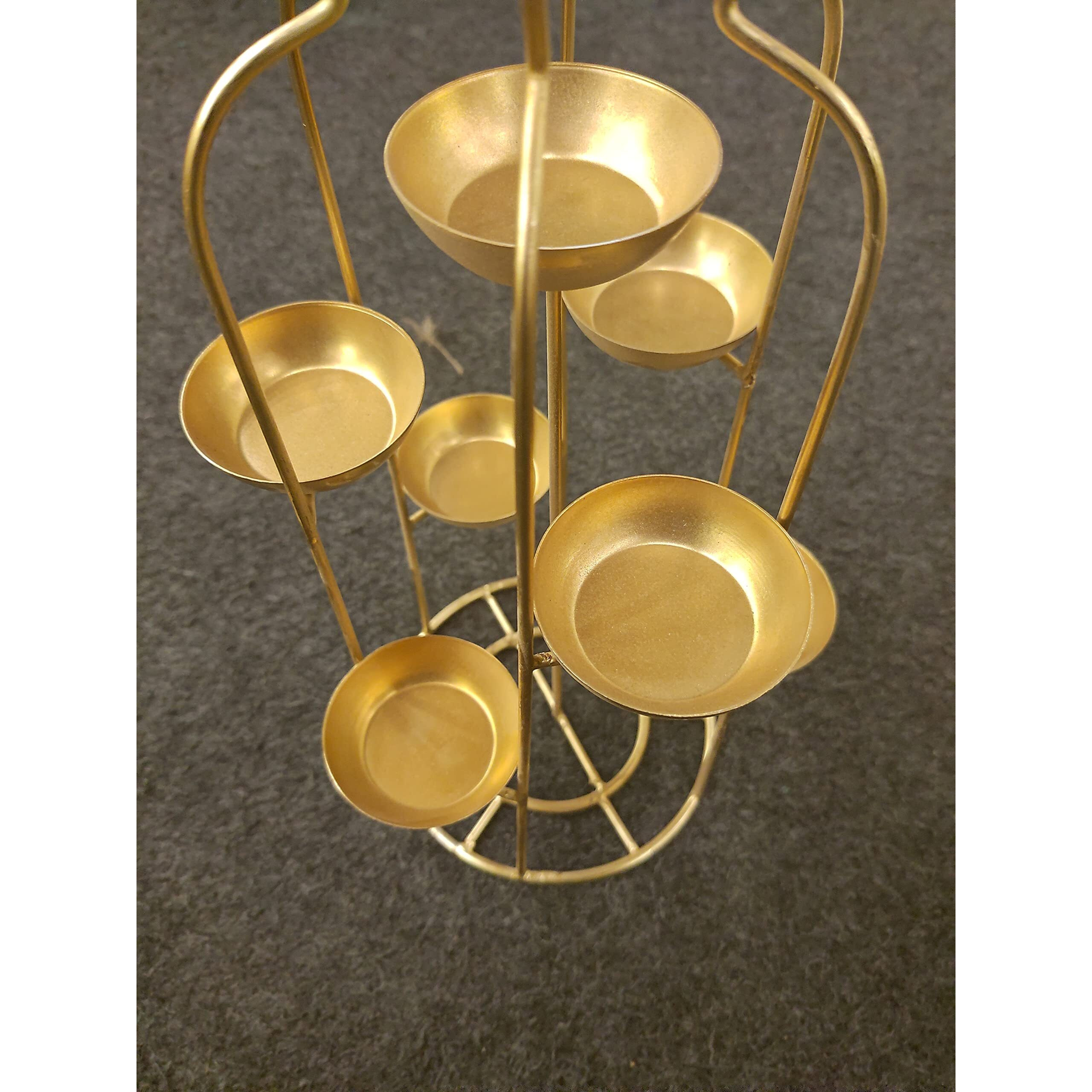 Toyxe Diya Stand For Home Decoration | T Light Holder Candle Stand | Diwali Decoration Item | Metal Depak Stand